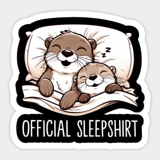 Otter official Sleepshirt, Stylish Tee for Animal Admirers Sticker